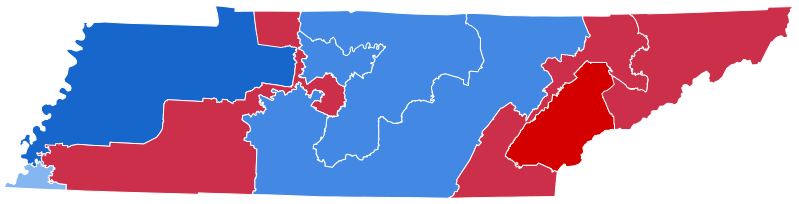 File:2006 Tennessee United States House of Representatives election by Congressional District.svg