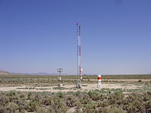 Automated weather system 2008-07-09 Eureka Airport AWOS viewed from the south.jpg