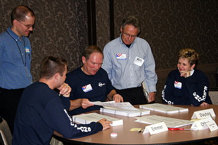 Olmsted County, Minnesota officials recounting votes on November 29, 2010 2010recountMinnesota.jpg