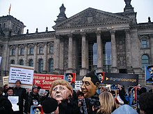 Lawyers and judges protest boundless monitoring at PRISM debate in Germany, 18 November 2013 201311PrismBundestag56.jpg