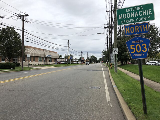 County Route 503 entering Moonachie