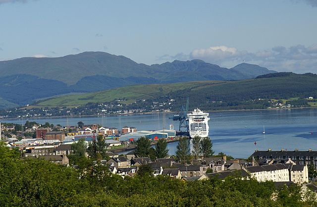 Greenock, the administrative seat of Inverclyde Council.