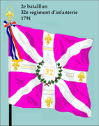 Drapeau du 2e bataillon de 1791 à 1793