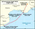 Flight path of Germanwings Flight 9525