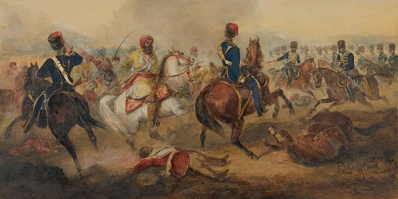 File:7th Hussars, charging a body of the Mutineer's Cavalry.jpg