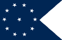 The Pennant of Admiral Franklin Buchanan, flown from the CSS Tennessee Admiral Buchanan pennant flag.png