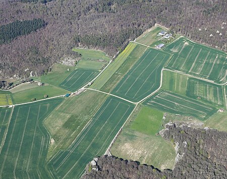 Aerial image of the Michelbach gliding site