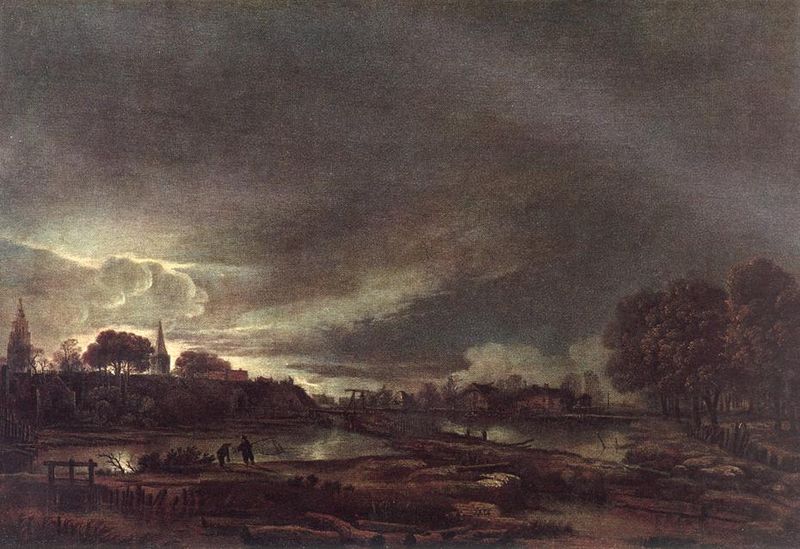 File:Aert van der Neer - Small Town at Dusk - WGA16494.jpg