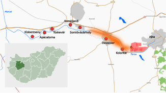 Map of the communities on the Torna stream