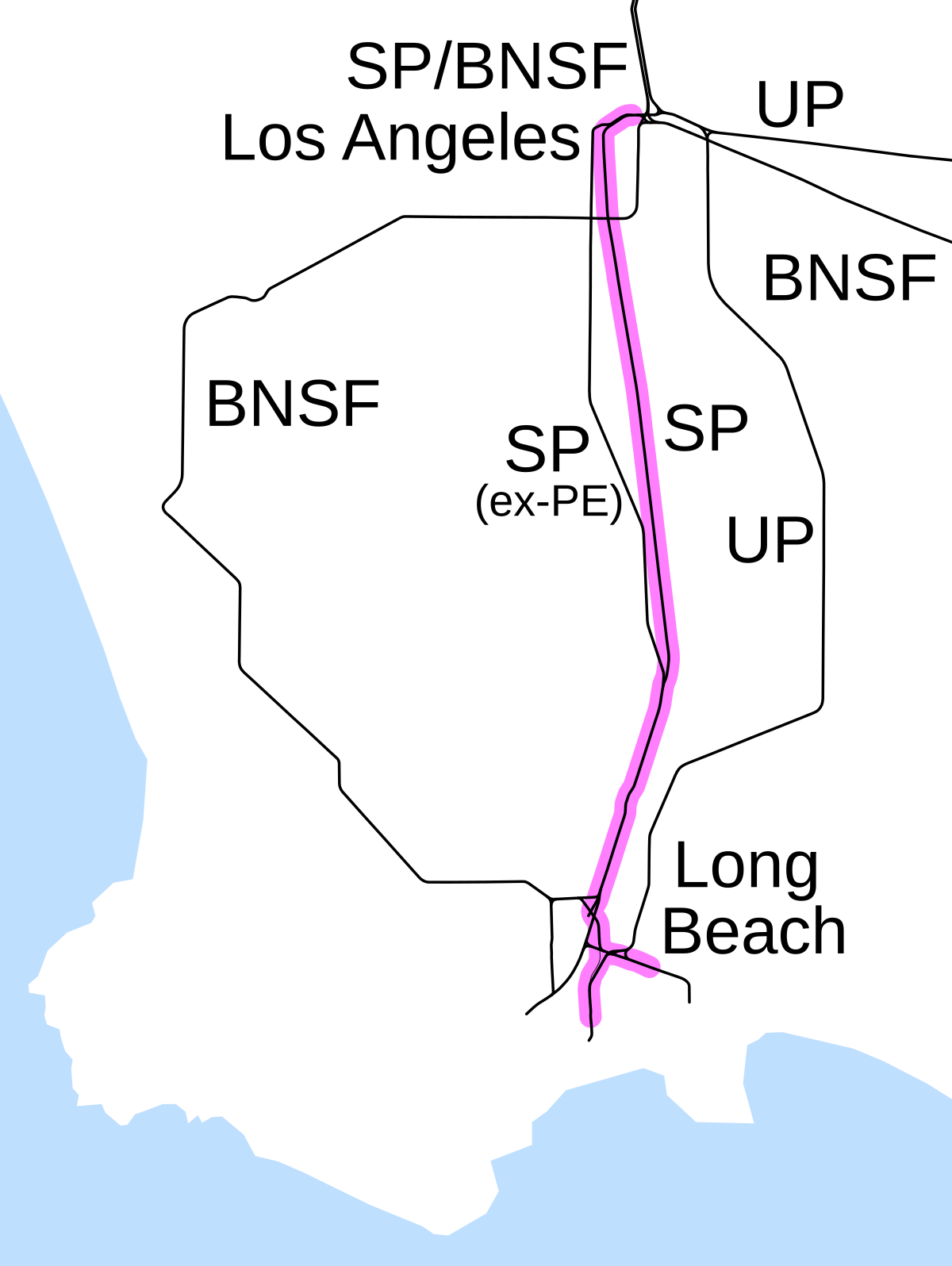 Уровень лос. Alameda Corridor. Коридор Хэси на карте.