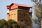 This Anglo-Boer War blockhouse is situated on the town commonage of Harrismith, to the north-east of the town. In 1901 the British military authorities built a formidable system of blockhouses in the north-eastern Orange Free State. One of the lines of the Type of site: Blockhouse. Anglo-Boer War Blockhouse at Harrismith Free State.jpg