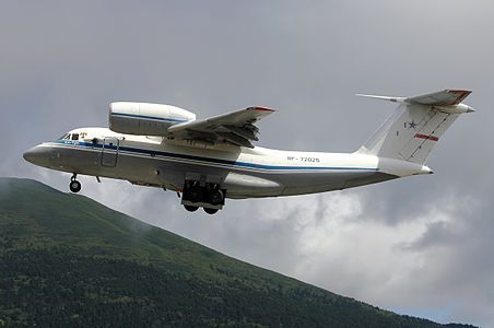 An-72P del 6° squadrone aereo unito dell'FSB russo (l'ex 16° reggimento aereo separato di truppe di frontiera), l'aeroporto con base congiunta di Mendeleevo (2013).