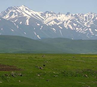 Aramazd, highest peak of the Bargushat Mountains