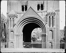 Archway of Norman tower Bury St Edmunds Suffolk England.jpg