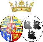 Armas da aliança de Lois, condessa de Rosenborg.svg