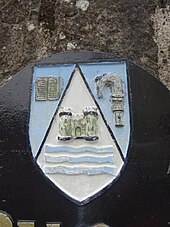 Arms of Lismore on a metal plaque
