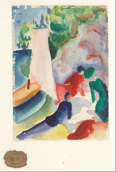 File:August Macke - Picnic on the Beach (Picnic after Sailing), 1913 - Google Art Project.jpg