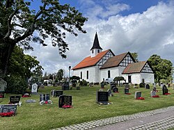 View of the local Borre Church