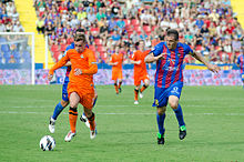 Antoine Griezmann playing a fixture against Levante in 2012