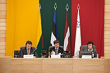 Baltic Assembly session in Seimas Palace, in Vilnius, Lithuania Baltijas Asamblejas 31.sesija Vilna (8169044850).jpg