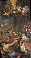 Miracle of the immobility of Sta Lucia by Leandro Bassano