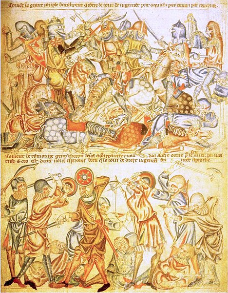 File:Battle from Holkham Bible.jpg