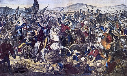 The Battle of Kosovo (1389) is particularly important to Serbian history, tradition and national identity.[37]