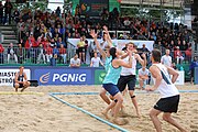 Deutsch: Beachhandball Europameisterschaften 2019 (Beach handball Euro); Tag 6: 7. Juli 2019 – Männerfinale, Dänemark-Norwegen 2:0 (25:18, 19:16) English: Beach handball Euro; Day 6: 7 July 2019 – Men's Final – Denmark-Norway 2:0 (25:18, 19:16)