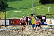 Deutsch: Beachhandball Europameisterschaften 2019 (Beach handball Euro); Tag 1: 2. Juli 2019 – Männer, Vorrunde Gruppe C, Schweiz-Ukraine 2:1 (22:23, 17:14, 9:6) English: Beach handball Euro; Day 1: 2 July 2019 – Men Preliminary Round Group C – Switzerland-Ukraine 2:1 (22:23, 17:14, 9:6)