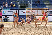 Deutsch: Beachhandball Europameisterschaften 2019 (Beach handball Euro); Tag 5: 6. Juli 2019 – Frauen, Halbfinale, Kroatien-Dänemark 1:2 (12:19, 17:10, 4:7) English: Beach handball Euro; Day 5: 6 July 2019 – Semifinal Men – Croatia-Denmark 1:2 (12:19, 17:10, 4:7)