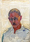 Bemberg Fondation Toulouse - Autoportret na białym tle, koszula z otwartym kołnierzykiem - 1933 - Pierre Bonnard 53x36.2 inv2133.jpg