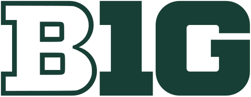 Big Ten logo in Michigan State's colors