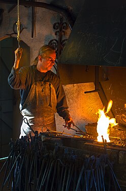 Blacksmith at work.