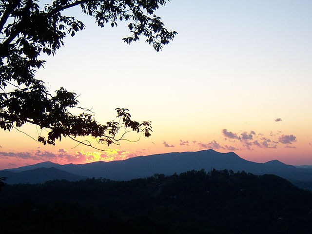Sunset over Bluff Mountain