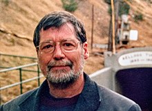 Bond in front of a mine in the Silver Valley