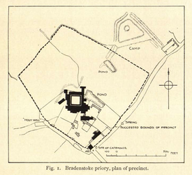 Plan obrębu klasztoru Bradenstoke Brakspear 1923 3.png