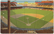 Postcard showing Briggs Stadium, circa 1938-1945 Briggs Stadium, Detroit, Mich postcard.jpg