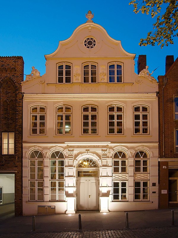 House of the Mann family in Lübeck ("Buddenbrookhaus"), where Thomas Mann grew up; now a family museum