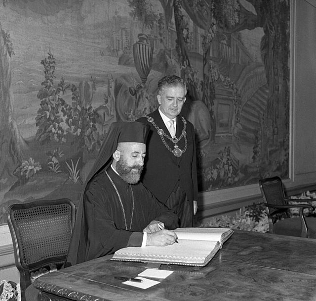 President Makarios in Bonn during a state visit to West Germany in 1962