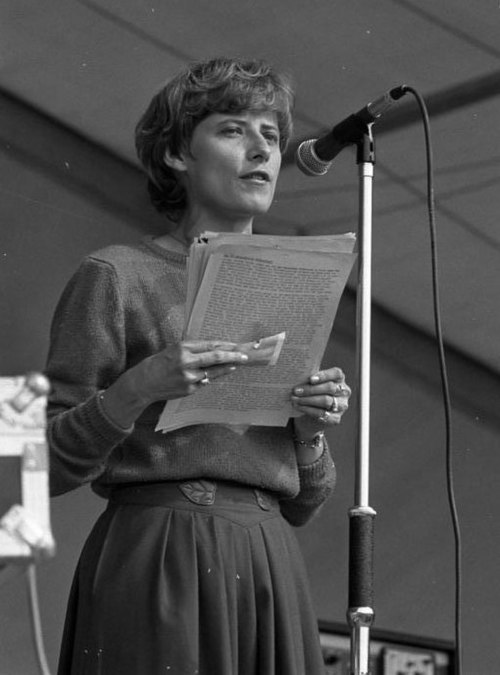 Petra Kelly, a German ecofeminist and green politics thinker who founded the German Green Party in 1980