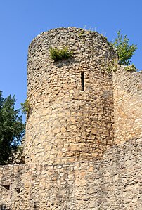 Watchtower at the Western wall of the Outer bailey Rötteln Castle Lörrach Germany