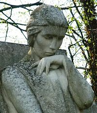 Female figure on Bushey War Memorial used for Hill-Trevor's memorial Bushey War Memorial 7 1.jpg