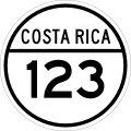 Roadshield of Costa Rica National Secondary Route 123