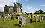 Canonbie Village, Canonbie Parish Churchyard and Donaldson Monument (Priory Sedilia)