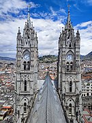 Cara norte de las torres de la Basílica del Voto Nacional.