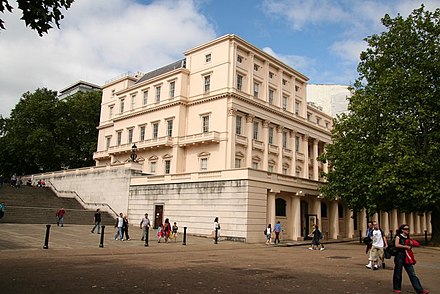 An end block of Carlton House Terrace and the Duke of York's Steps
