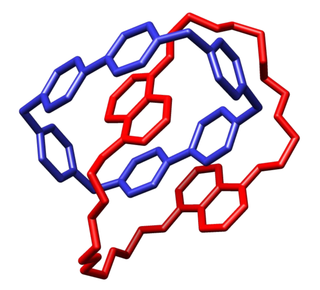 <span class="mw-page-title-main">Catenane</span> Molecule composed of two or more intertwined rings