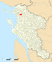 Carte de la commune d'Aigrefeuille-d'Aunis au sein de la Charente-Maritime