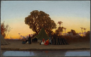 Campement arabe au crépuscule, Cambridge, Fogg Art Museum.