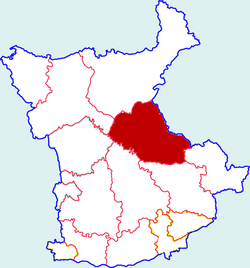 موقعیت شهرستان چونهوا در نقشه